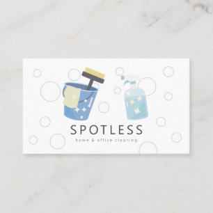Cartão De Visita Serviço de Limpeza de Garrafas e Baldes de Pulveri