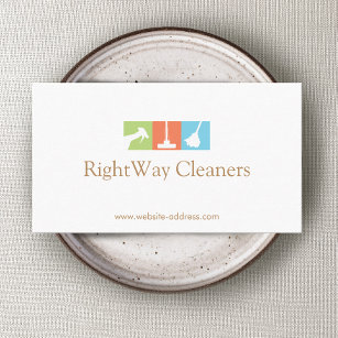 Cartão De Visita Serviço de Limpeza de Logotipo da Câmara