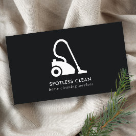 CARTÃO DE VISITA SERVIÇO DE LIMPEZA DE VÁCUO BRANCO SIMPLES E BRANC