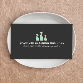 Cartão De Visita Serviço de Limpeza Doméstica Da Garrafa Spray