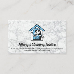 Cartão De Visita Serviço de Limpeza   Maid   Mulher Limpadora