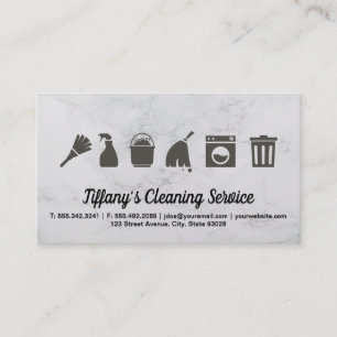 Cartão De Visita Serviço de Limpeza  Material De Limpeza Maid