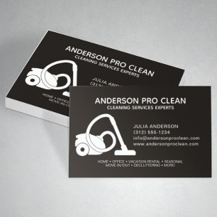 Cartão De Visita Serviço de Limpeza Profissional de Casa e Escritór