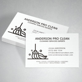 Cartão De Visita Serviço de Limpeza Profissional de Casa e Escritór