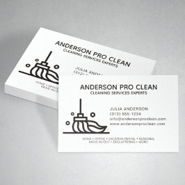 Cartão De Visita Serviço de Limpeza Profissional de Casa e Escritór