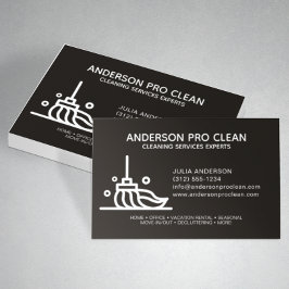 Cartão De Visita Serviço de Limpeza Profissional de Casa e Escritór