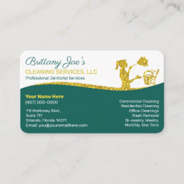 Cartão De Visita Serviço de Limpeza Profissional/Serviço Doméstico