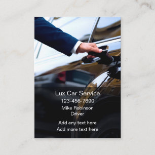 Cartão De Visita Serviço de Luxo Chauffeur Motorista Brilhante