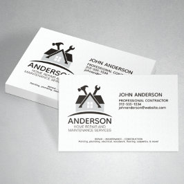 Cartão De Visita Serviço de Manutenção de Reparo Doméstico Moderno