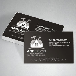Cartão De Visita Serviço de Manutenção de Reparo Doméstico Moderno