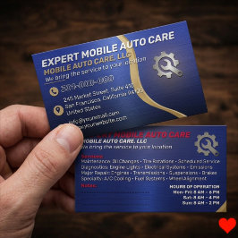Cartão De Visita Serviço de mecânica personalizado | Reparo de ar c