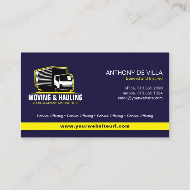 Cartão De Visita Serviço de Movimentação, Contaminação ou Entrega d (Verso)