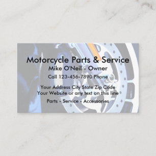 Cartão De Visita Serviço de Peças de Motocicleta
