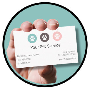 Cartão De Visita Serviço de Pet Moderno
