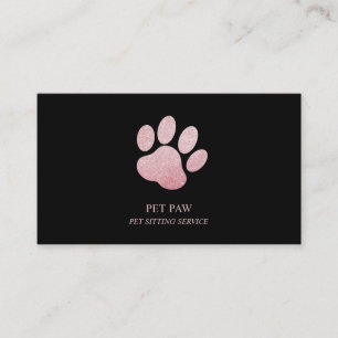 Cartão De Visita Serviço de Pet Sitter Cuidador de Patas Veterinári