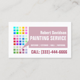 Cartão De Visita Serviço de Pintor Color Master Paint & Decor Shop