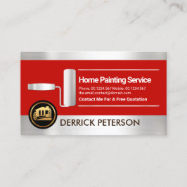 Cartão De Visita Serviço de pintura de pincel de pintura do cilindr