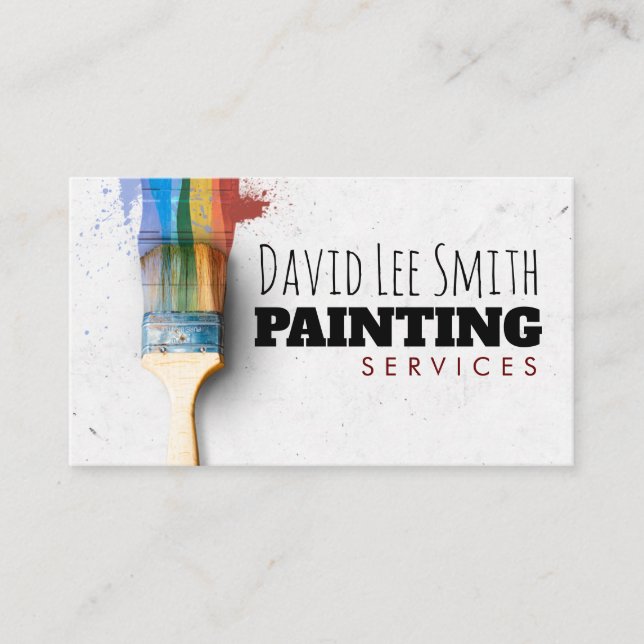 Cartão De Visita Serviço de pintura profissional (Frente)