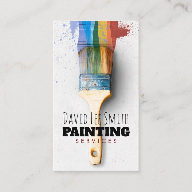 Cartão De Visita Serviço de pintura profissional (Frente)