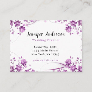 Cartão De Visita Serviço de Planejador de Eventos de Casamento Flor