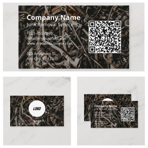 Cartão De Visita Serviço de remoção de lixo profissional
