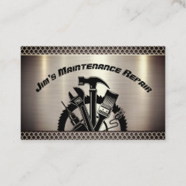 Cartão De Visita Serviço de Reparação de Manutenção de Placas de Aç