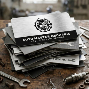 CARTÃO DE VISITA SERVIÇO DE REPARO AUTOMOTIVO   MECÂNICO DE CARROS 