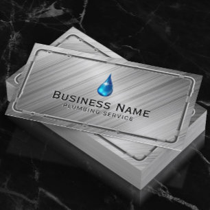 Cartão De Visita Serviço de Reparo de Canalizações Metálicas Falsas