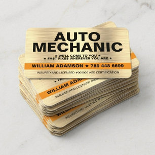 CARTÃO DE VISITA SERVIÇO DE REPARO DE MECÂNICO AUTOMOTIVO / CARRO M