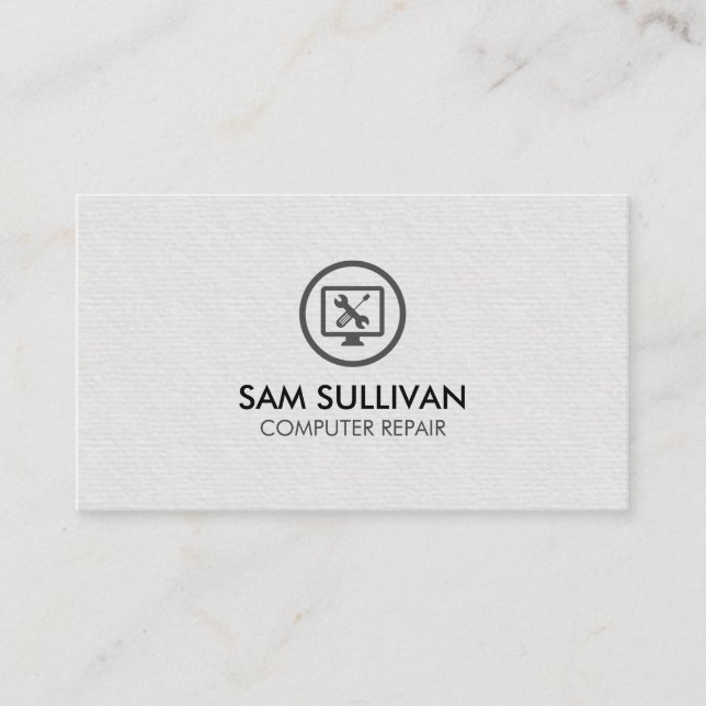 Cartão De Visita Serviço de Reparo do Computador (Frente)