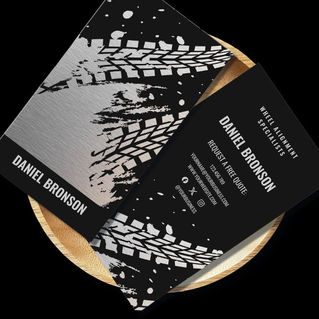 Cartão De Visita Serviço de Reparo Mecânico Automático de Automóvei (Criador carregado)