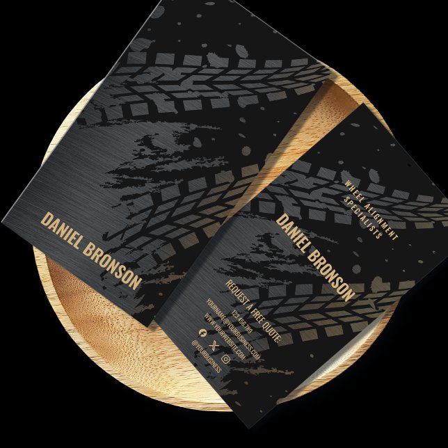 Cartão De Visita Serviço de Reparo Mecânico Automático de Automóvei (Criador carregado)