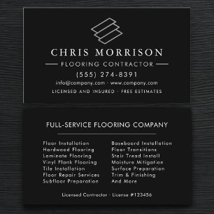 Cartão De Visita Serviço de Revestimento de Pisos Instalação de Pis