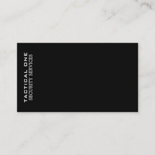 Cartão De Visita Serviço de Segurança Preto