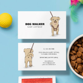 Cartão De Visita Serviço de Sessão de Cachorro Simples Personalizad