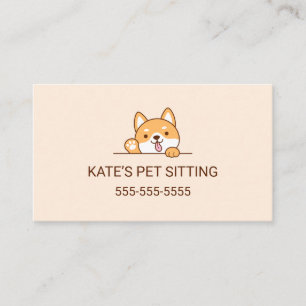 Cartão De Visita Serviço de Sessão de Cães de Shiba Inu Corgi