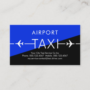 Cartão De Visita Serviço de Táxi Avião Pista de Taxi
