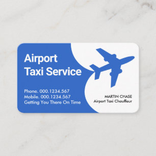 Cartão De Visita Serviço de Táxi de Aeroporto de Avião