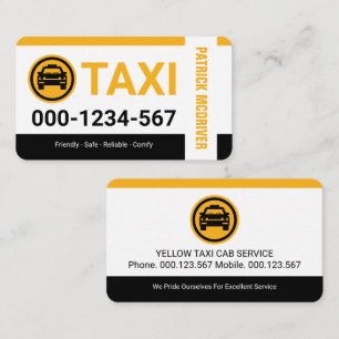 Cartão De Visita Serviço de Táxi de Fronteiras Especiais Cab