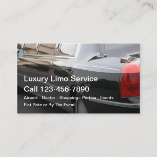 Cartão De Visita Serviço de Táxi de Luxo Limusine com Design em Doi