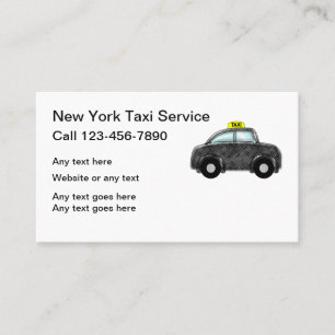 Cartão De Visita Serviço de Táxi de Nova York
