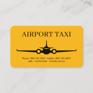 Cartão De Visita Serviço de Táxi do Aeroporto do Avião Amarelo