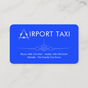 Cartão De Visita Serviço de Táxi do Aeroporto do Avião Letra-A