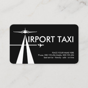 Cartão De Visita Serviço de Táxi na Pista do Aeroporto Letra-A