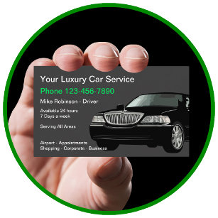 Cartão De Visita Serviço de Táxi para Transportes Públicos de Luxo