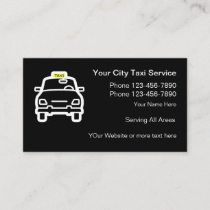 Cartão De Visita Serviço de Táxi Simple City