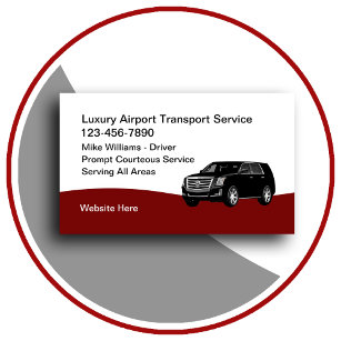 Cartão De Visita Serviço de Táxis de Transporte Aeroportuário de Lu