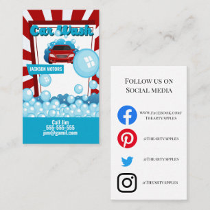 Cartão De Visita Serviço de vales de vendas de motores de lavagem d