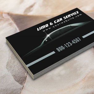 Cartão De Visita Serviço escuro profissional do Limo & do táxi