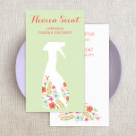 Cartão De Visita Serviço Floral de Limpeza Ecológica<br><div class="desc">Design de pastel colorido de logotipo de garrafa spray enfeitado em flores.</div>